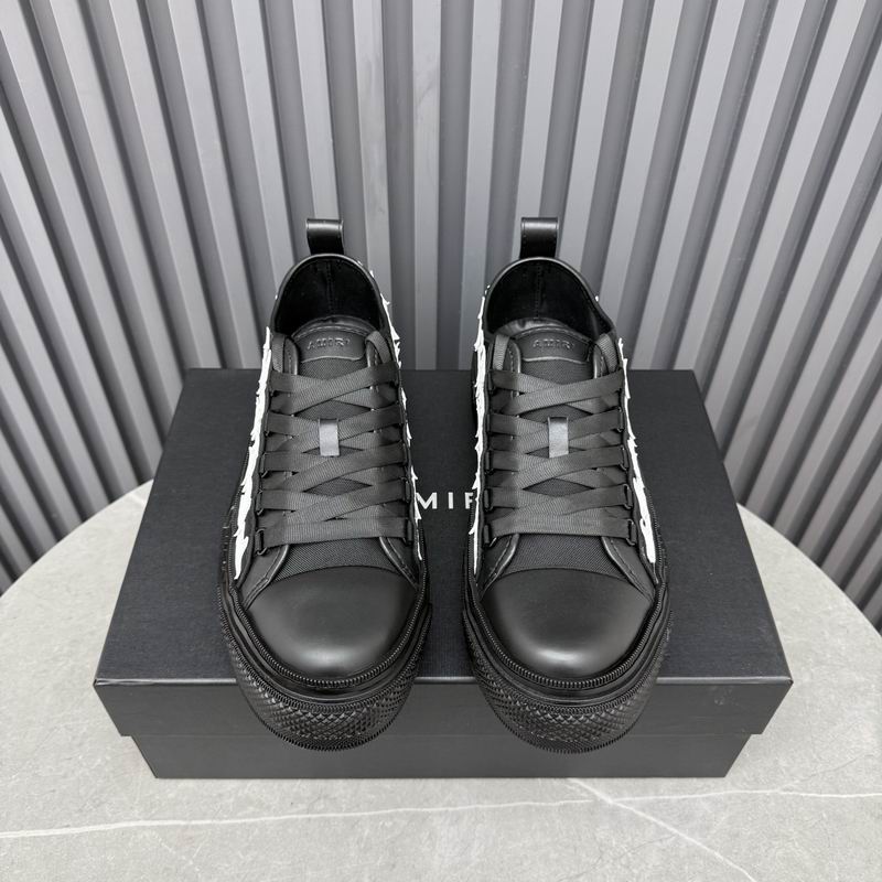AMIRI Black & White Star Low-Top Sneakers