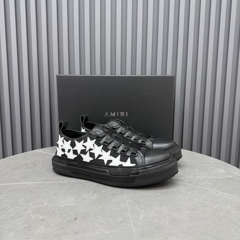AMIRI Black & White Star Low-Top Sneakers