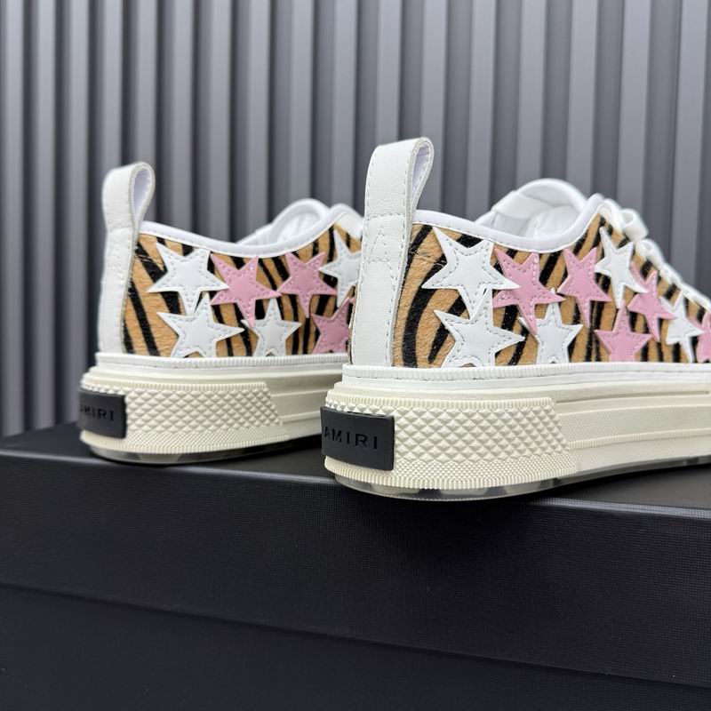 AMIRI Pink & White Star Striped Low-Top Sneakers