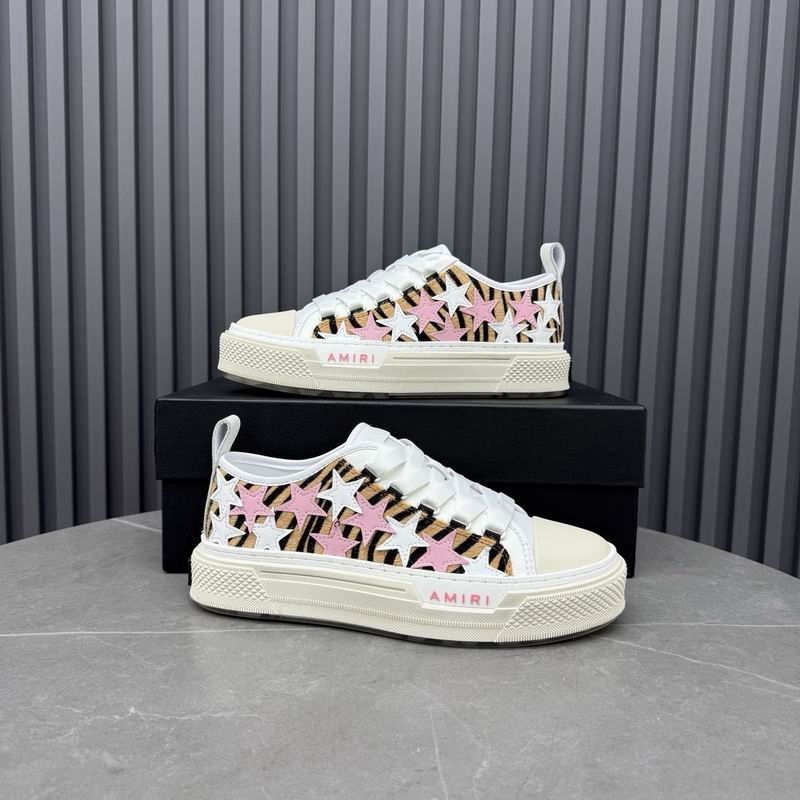 AMIRI Pink & White Star Striped Low-Top Sneakers