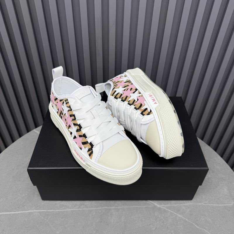 AMIRI Pink & White Star Striped Low-Top Sneakers