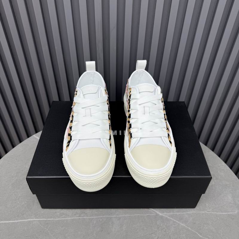 AMIRI Pink & White Star Striped Low-Top Sneakers