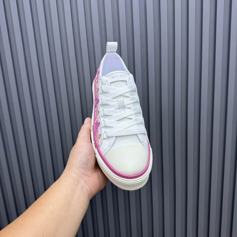 AMIRI White & Pink Star Low-Top Sneakers