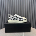 AMIRI Black, White & Silver Star Low-Top Sneakers