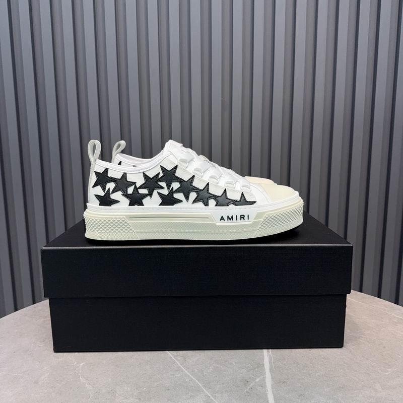 AMIRI White Low-Top Sneakers with Black Stars
