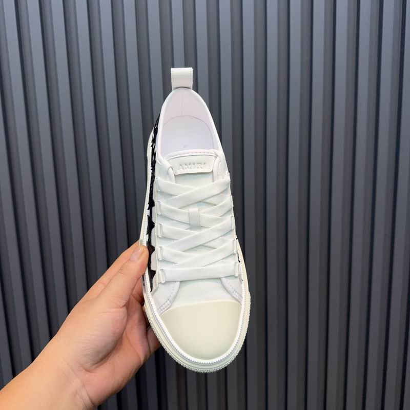 AMIRI White Low-Top Sneakers with Black Stars