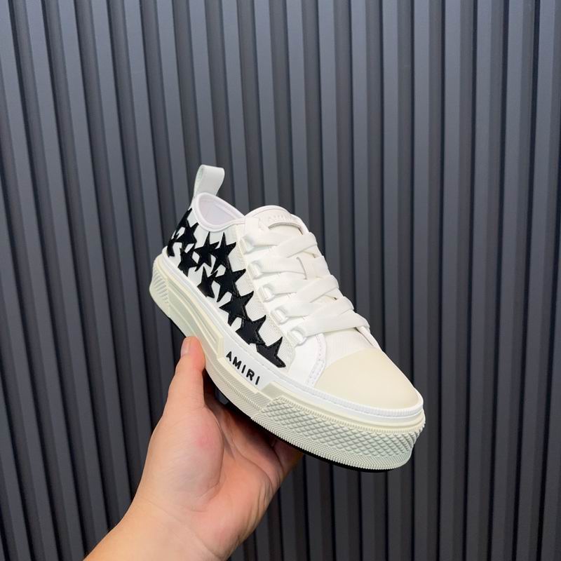 AMIRI White Low-Top Sneakers with Black Stars