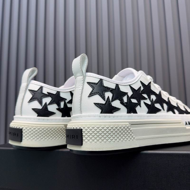 AMIRI White Low-Top Sneakers with Black Stars