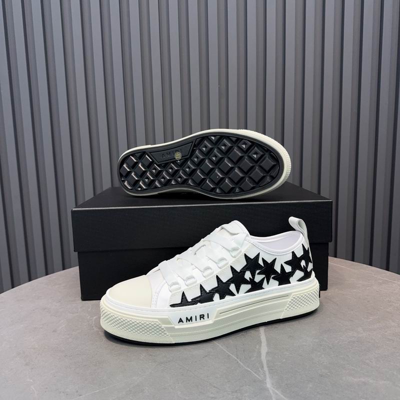 AMIRI White Low-Top Sneakers with Black Stars