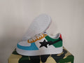 BAPE Multicolor & White Star Low-Top Sneakers