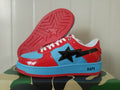 BAPE Red & Blue Star Low-Top Sneakers