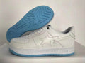 BAPE White Star Low-Top Sneakers with Blue Outsole
