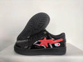 BAPE Black & Red Star Low-Top Sneakers with Shark Graphics