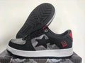 BAPE Black & Grey Plaid Star Low-Top Sneakers