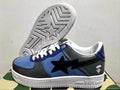 BAPE Blue & Charcoal Star Low-Top Sneakers