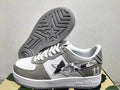 BAPE Grey & White Camo Star Low-Top Sneakers
