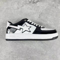 BAPE STA Black & White Low-Top Sneakers