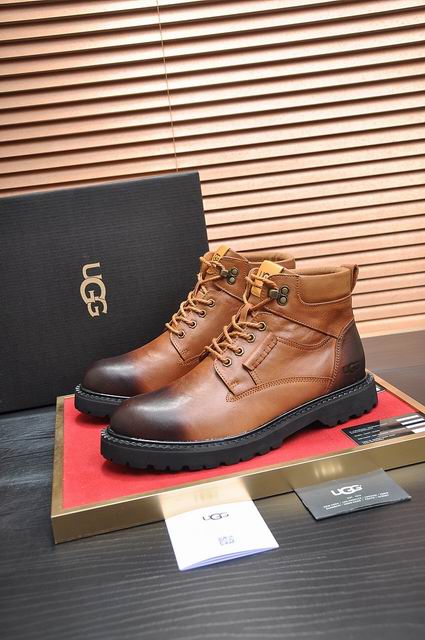 UGG Brown Lace-Up Ankle Boots
