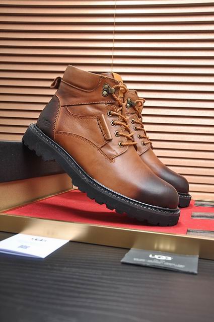 UGG Brown Lace-Up Ankle Boots