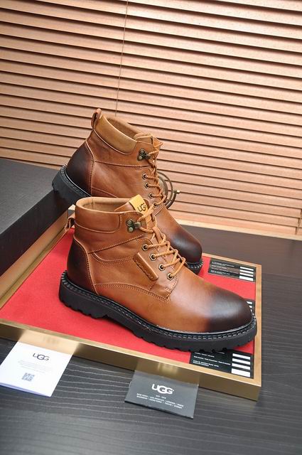 UGG Brown Lace-Up Ankle Boots