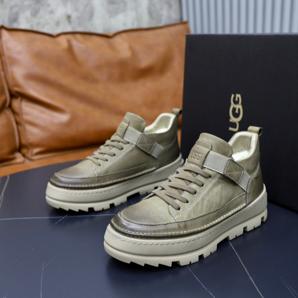 UGG Olive Lace-Up Platform Shoes
