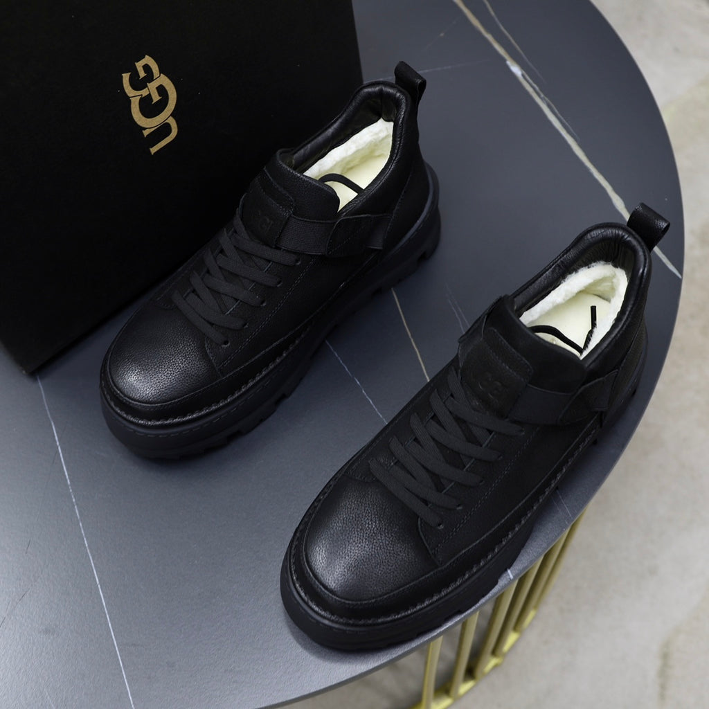 UGG Black Lace-Up Platform Shoes