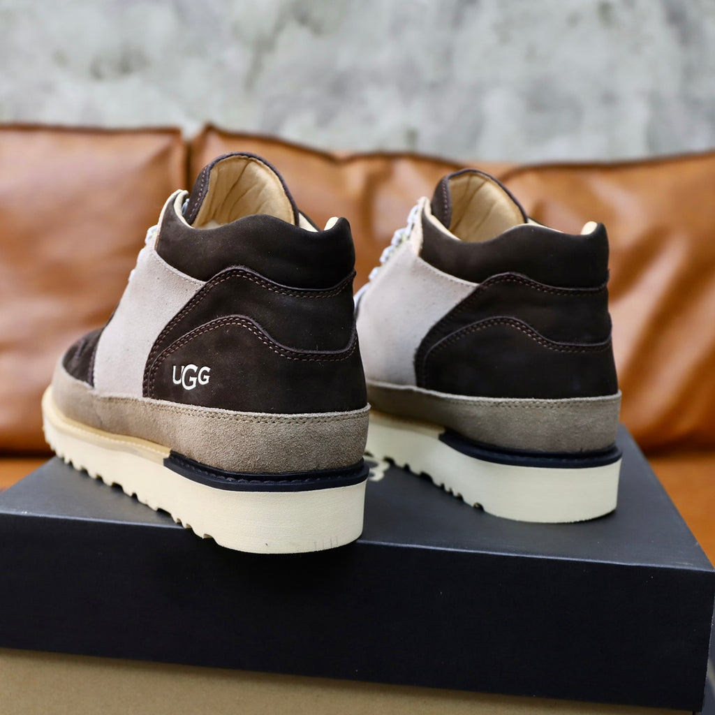 UGG Colorblock Mid-Top Sneakers - Brown & Off-White