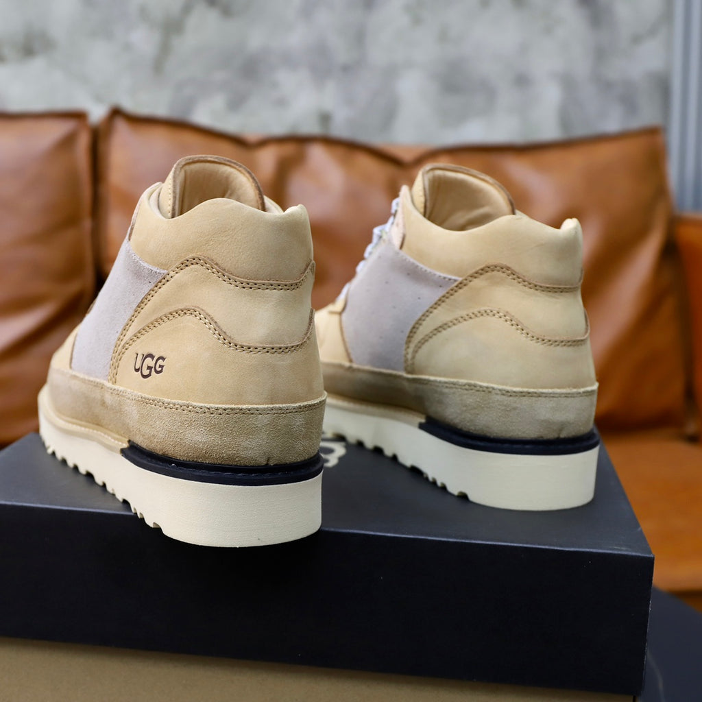 UGG Colorblock Mid-Top Sneakers - Beige & Light Grey