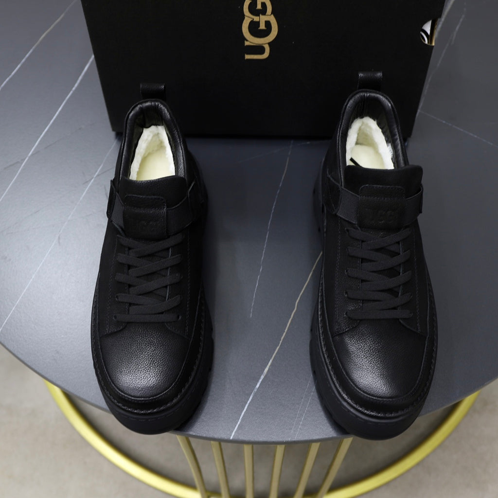 UGG Black Lace-Up Platform Shoes