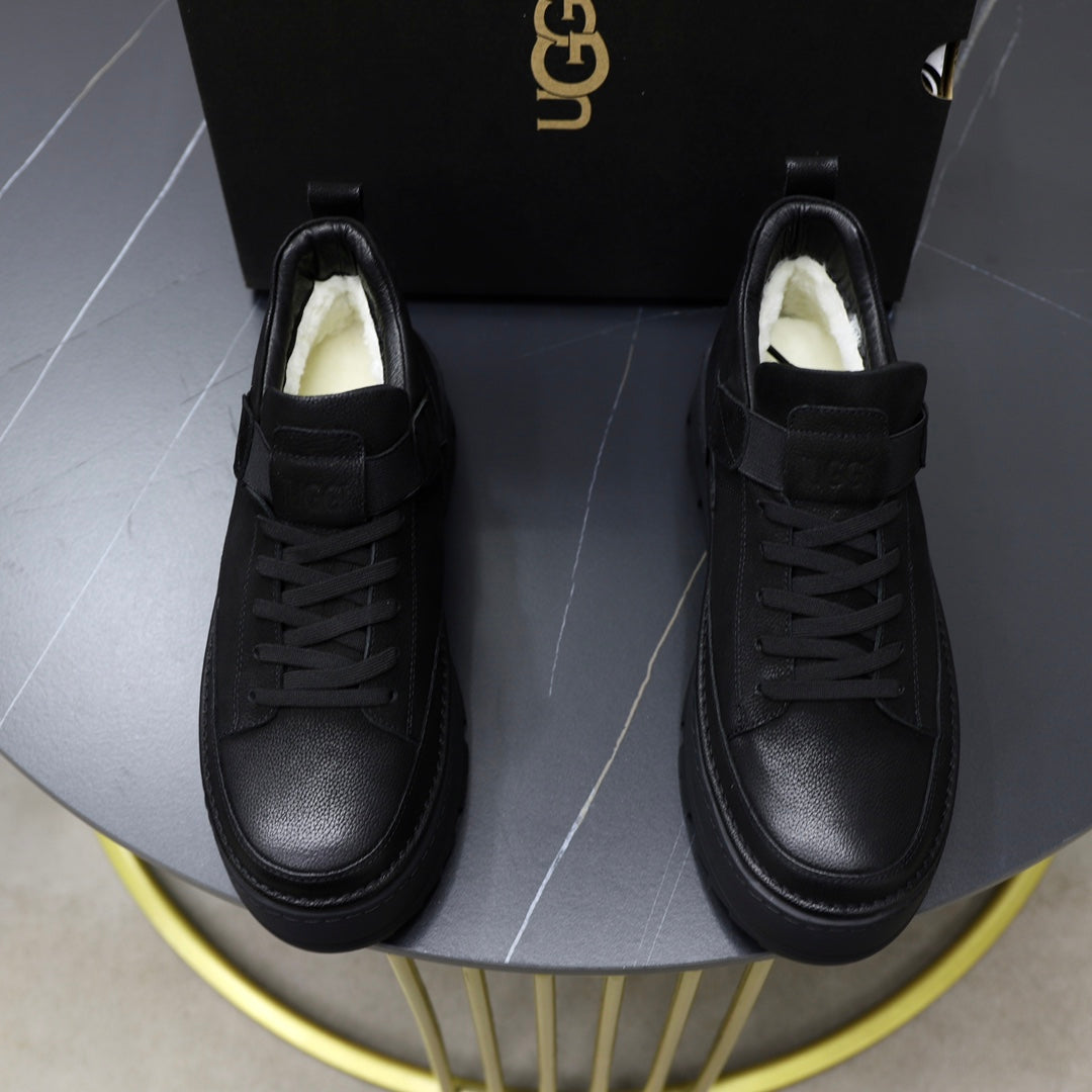 UGG Black Lace-Up Platform Shoes