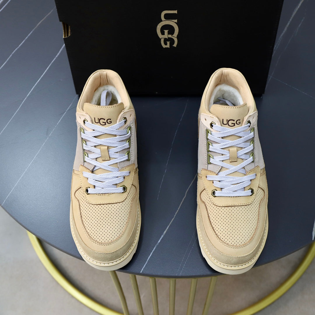 UGG Colorblock Mid-Top Sneakers - Beige & Light Grey