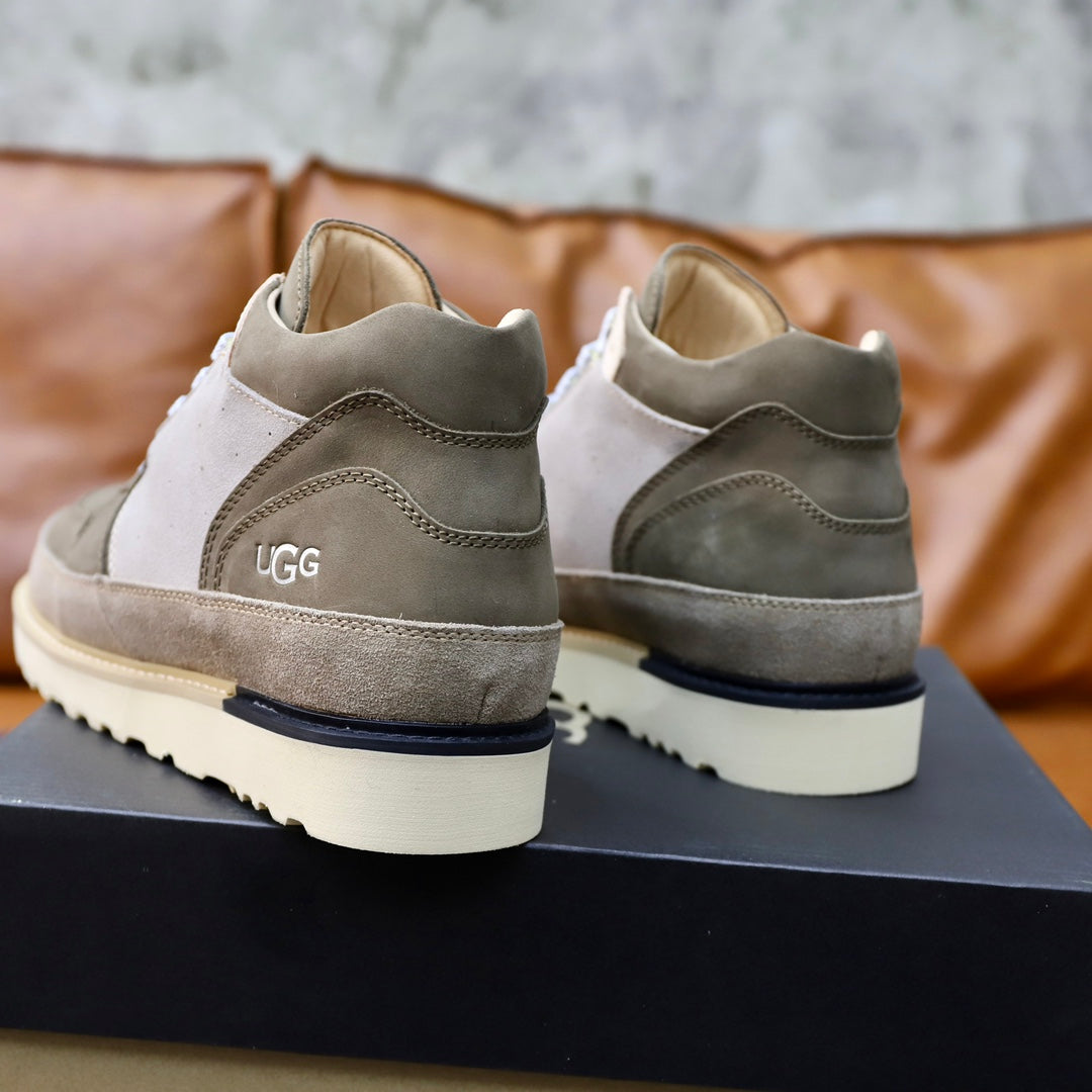 UGG Colorblock Mid-Top Sneakers - Olive & Light Grey