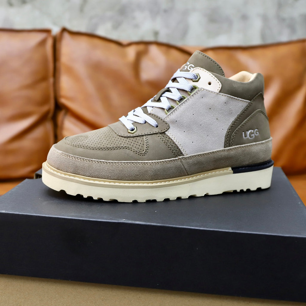UGG Colorblock Mid-Top Sneakers - Olive & Light Grey