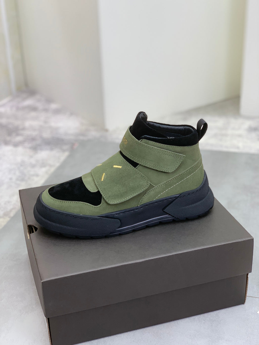 UGG Strap High-Top Sneakers - Olive & Black