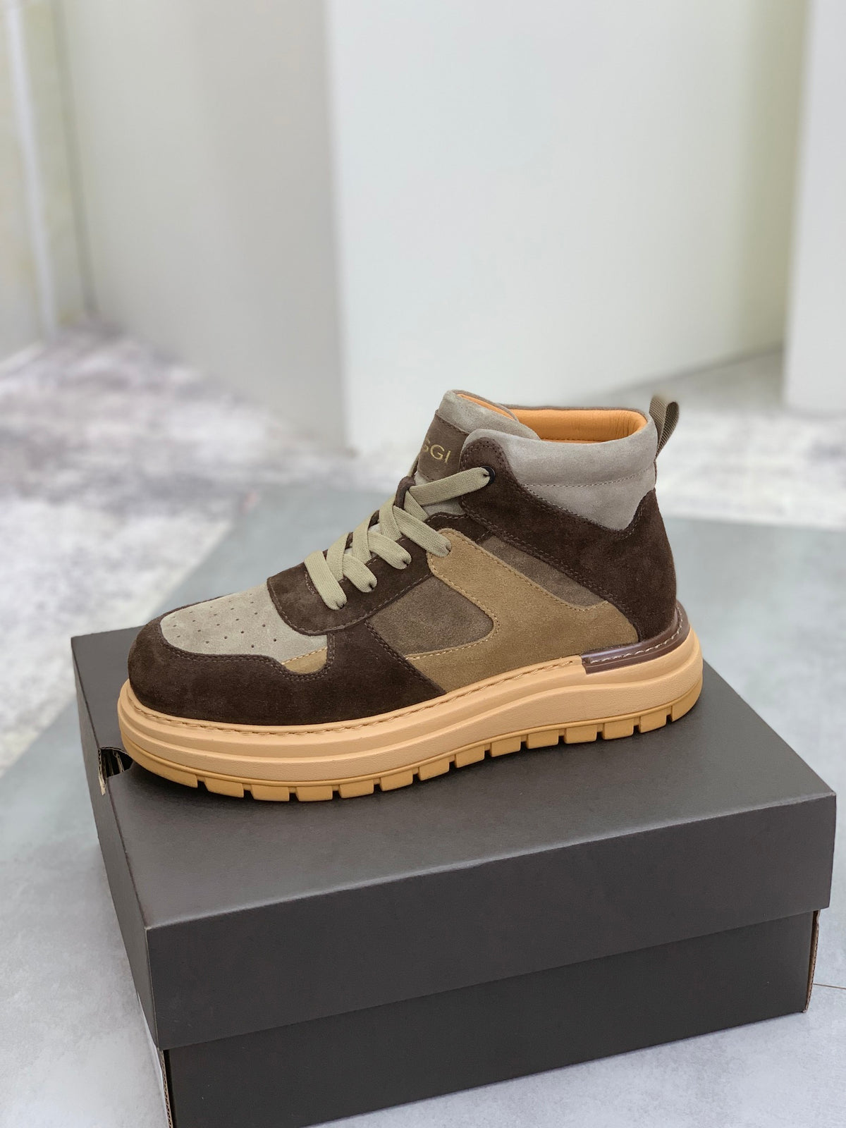 UGG Colorblock High-Top Sneakers - Brown & Tan