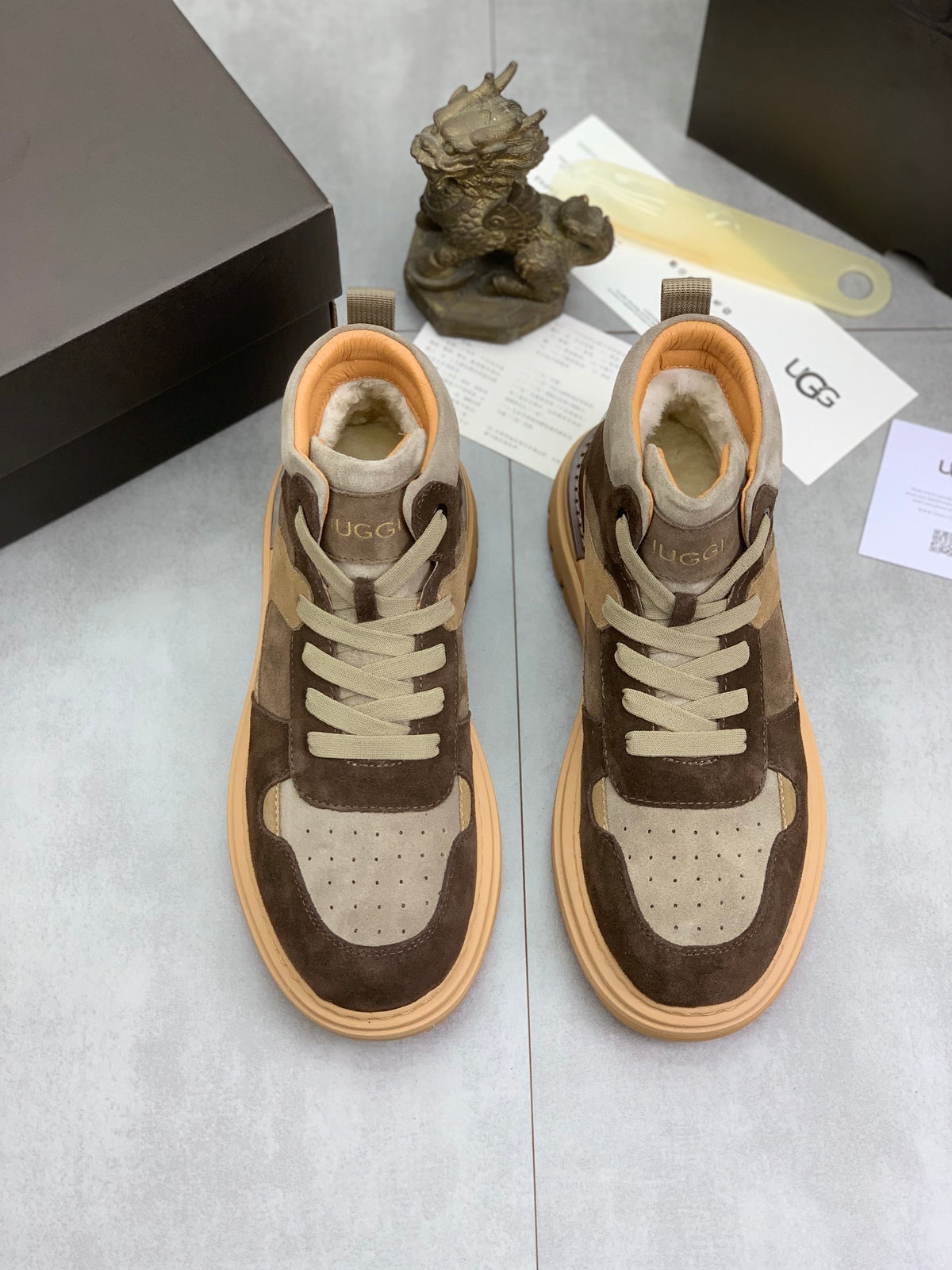 UGG Colorblock High-Top Sneakers - Brown & Tan