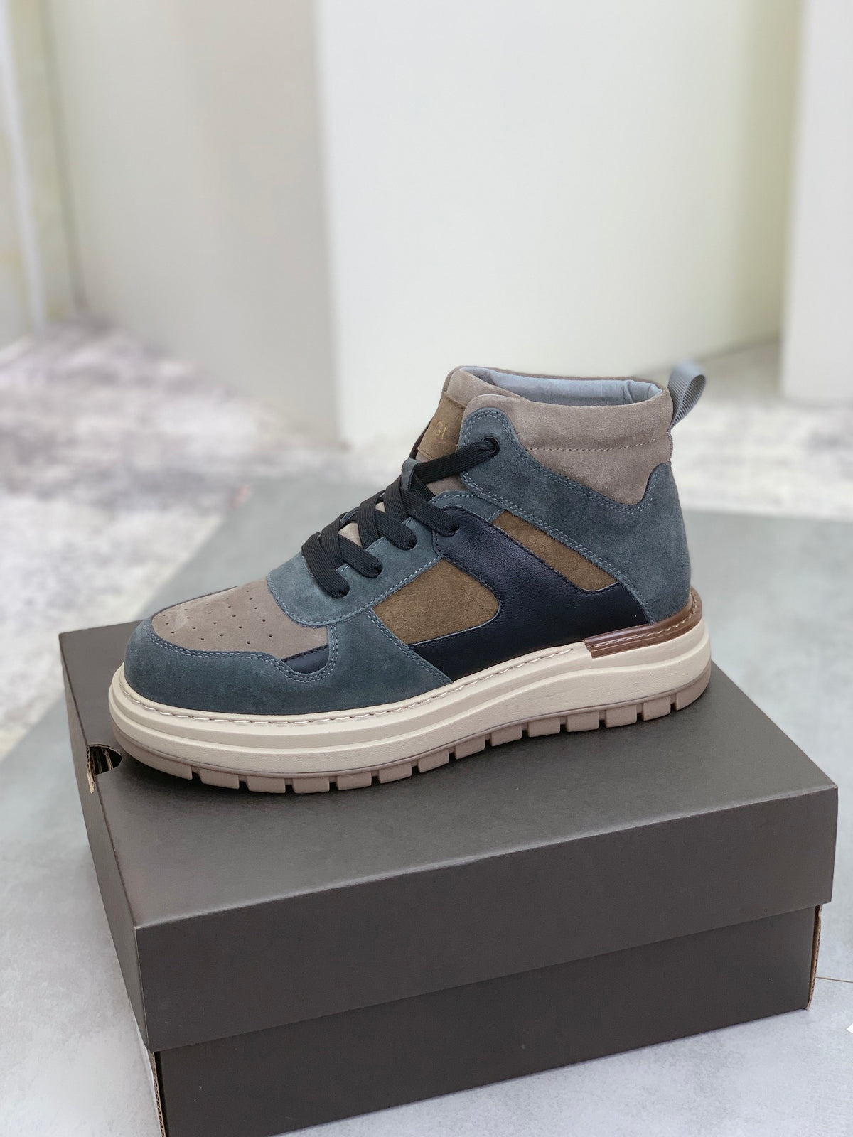 UGG Colorblock High-Top Sneakers - Slate Blue & Taupe