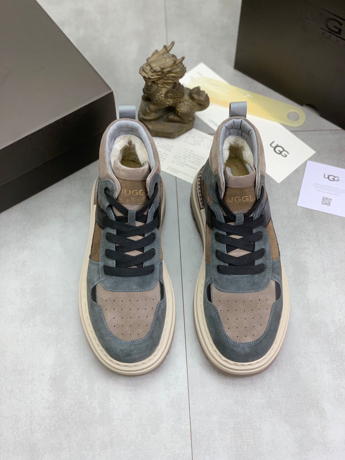 UGG Colorblock High-Top Sneakers - Slate Blue & Taupe