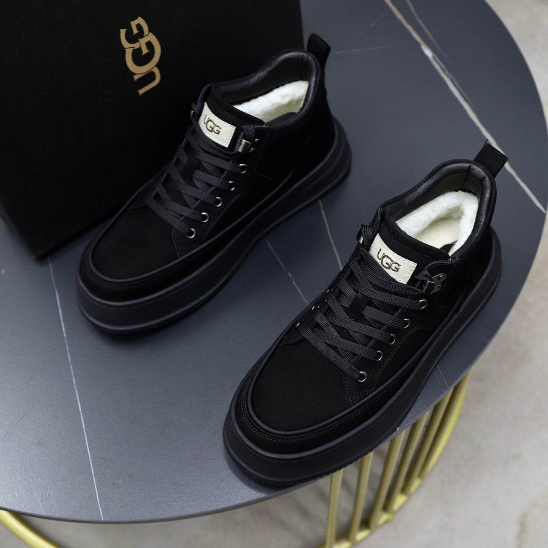 UGG Black High-Top Platform Sneakers
