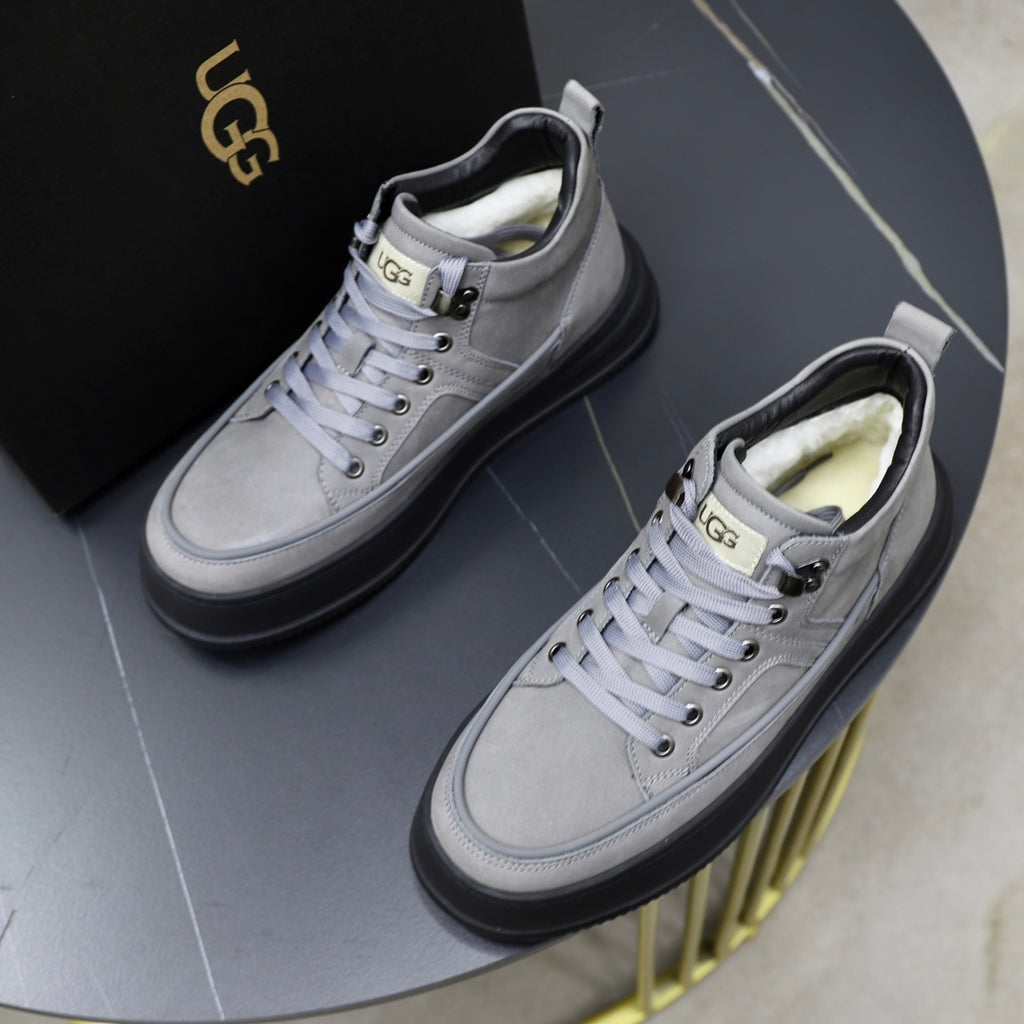 UGG Gray High-Top Platform Sneakers