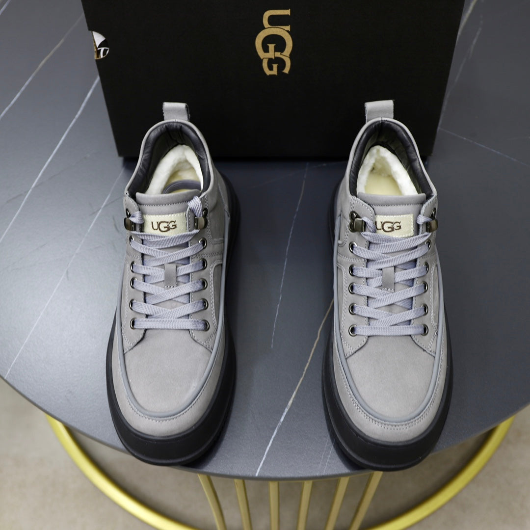 UGG Gray High-Top Platform Sneakers
