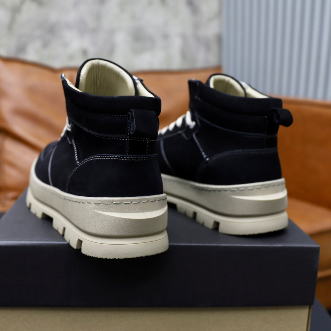 UGG Black High-Top Sneakers with Cream Lug Sole