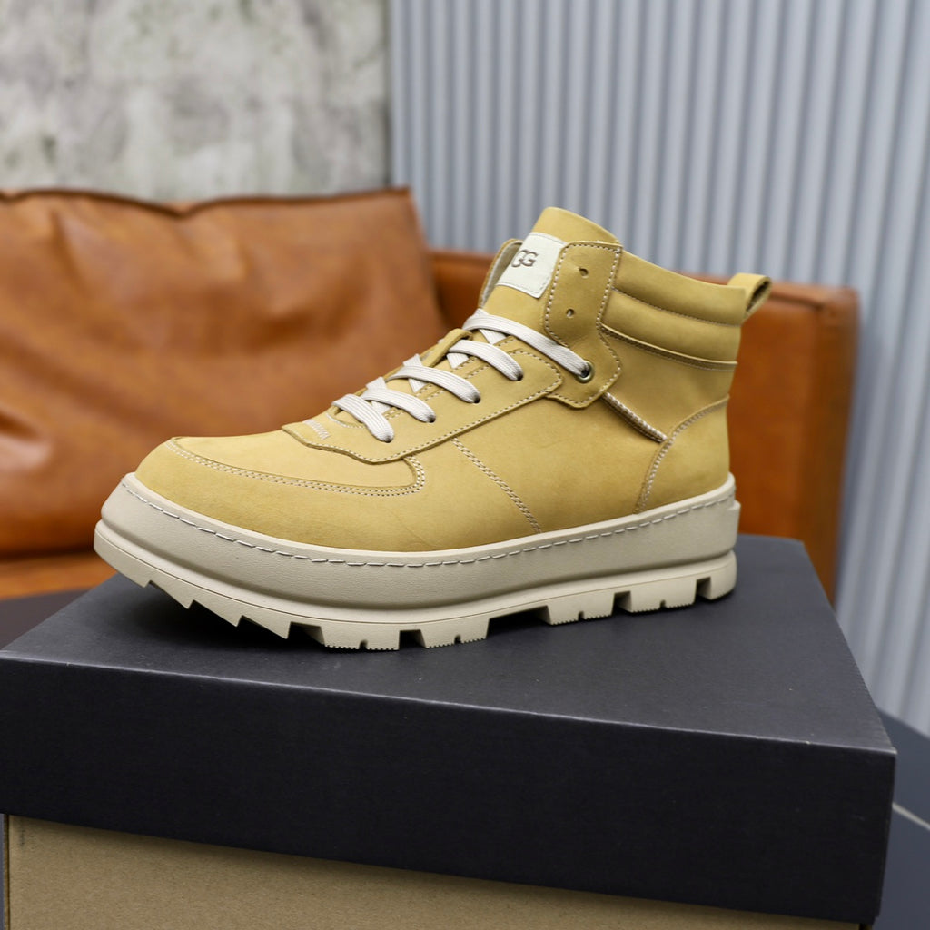 UGG Wheat High-Top Sneakers with Cream Lug Sole