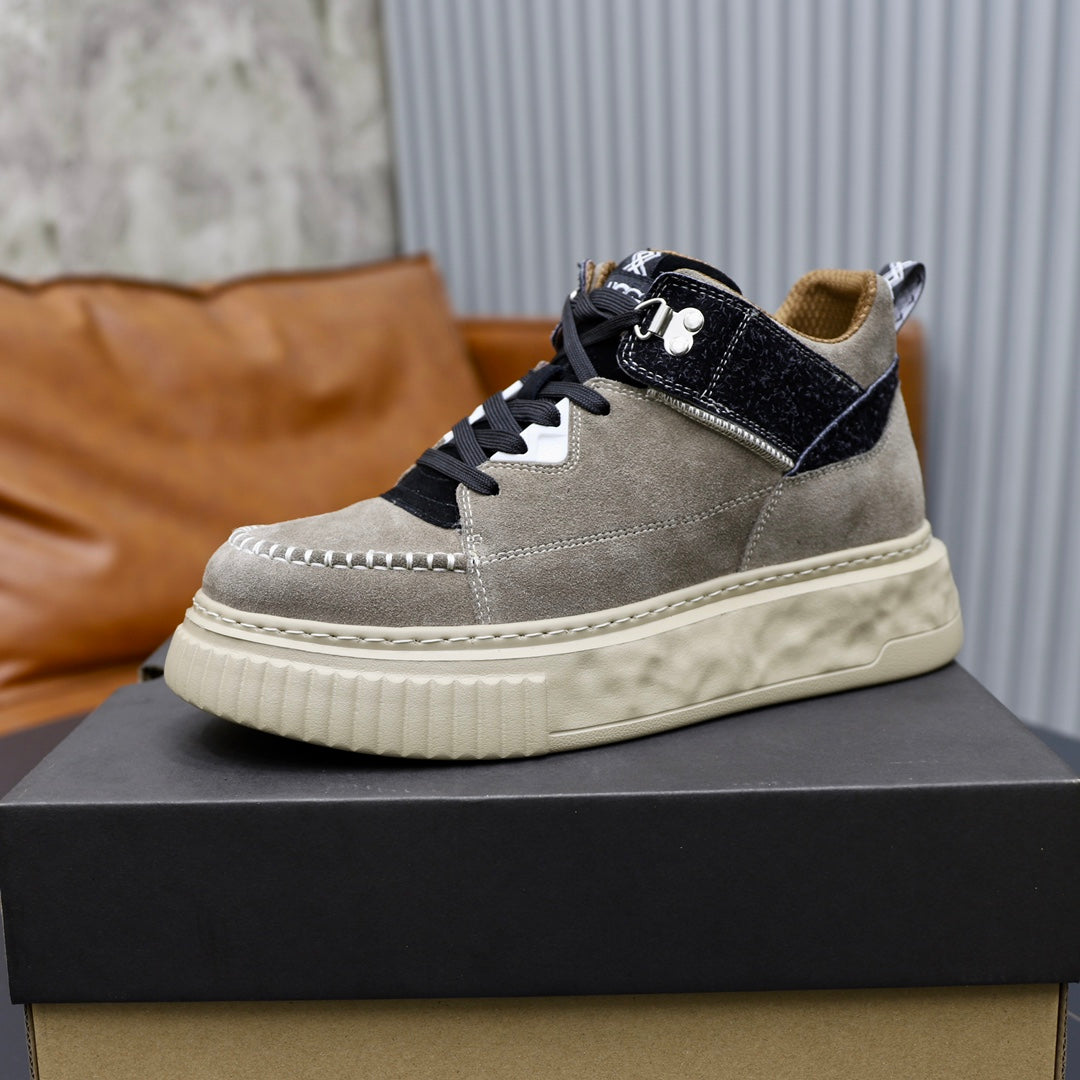 UGG Taupe High-Top Sneakers with Black Contrast Panels