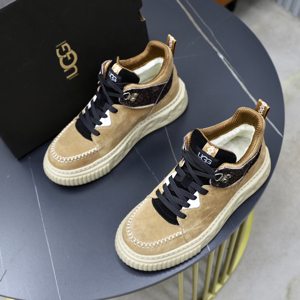 UGG High-Top Sneakers - Tan & Black