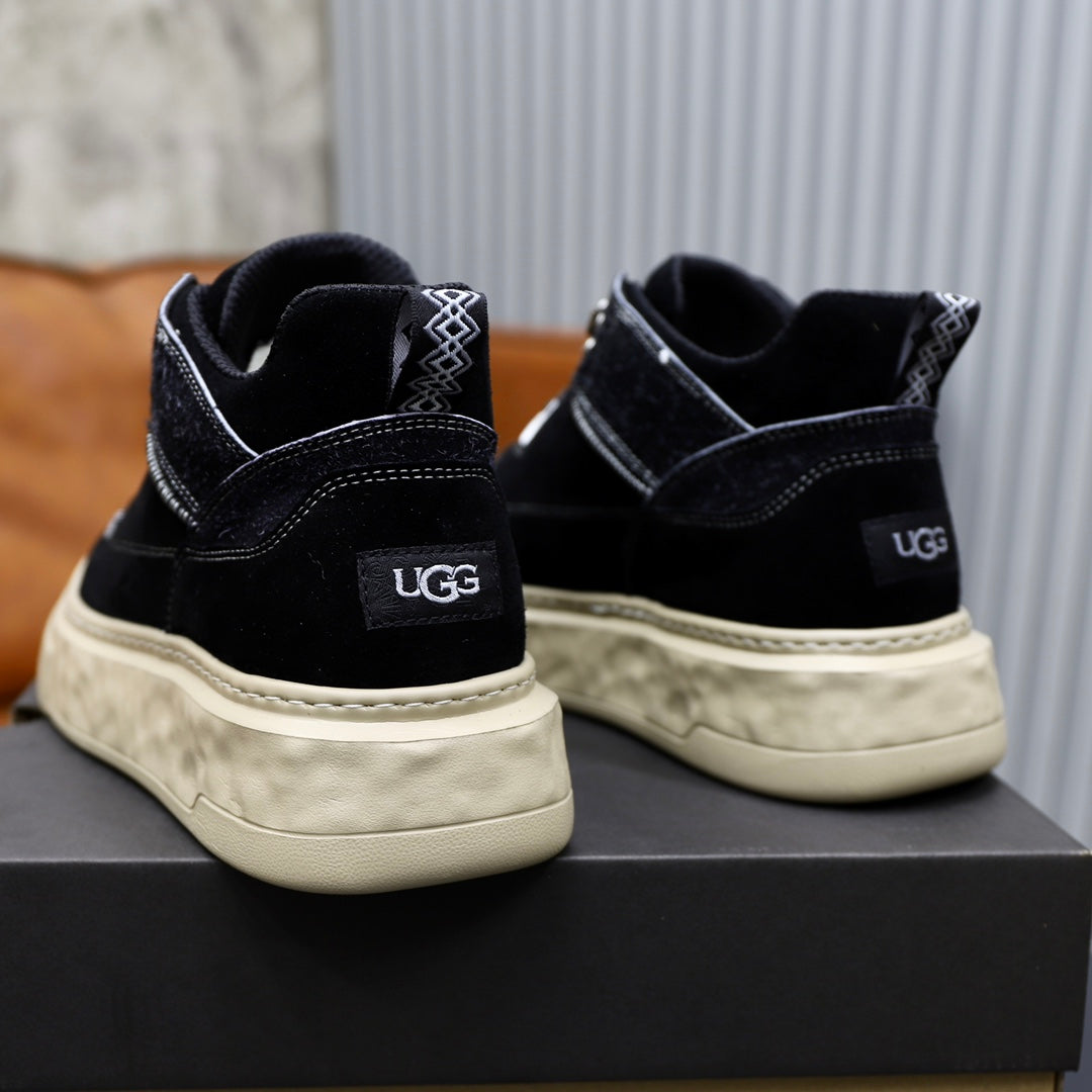 UGG Black High-Top Sneakers with Contrast Stitching