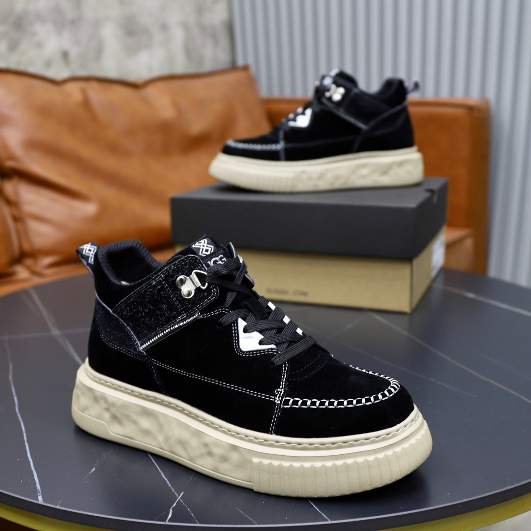 UGG Black High-Top Sneakers with Contrast Stitching