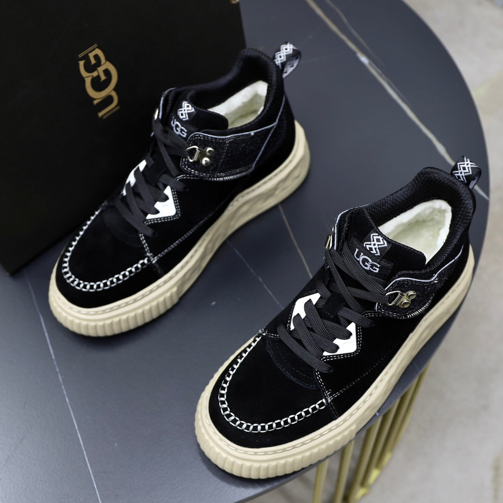 UGG Black High-Top Sneakers with Contrast Stitching
