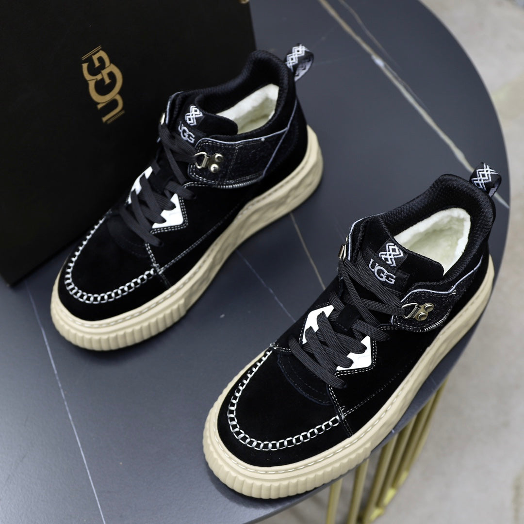 UGG High-Top Sneakers - Black & Cream