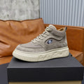 UGG Oval-Logo High-Top Sneakers - Taupe & Cream